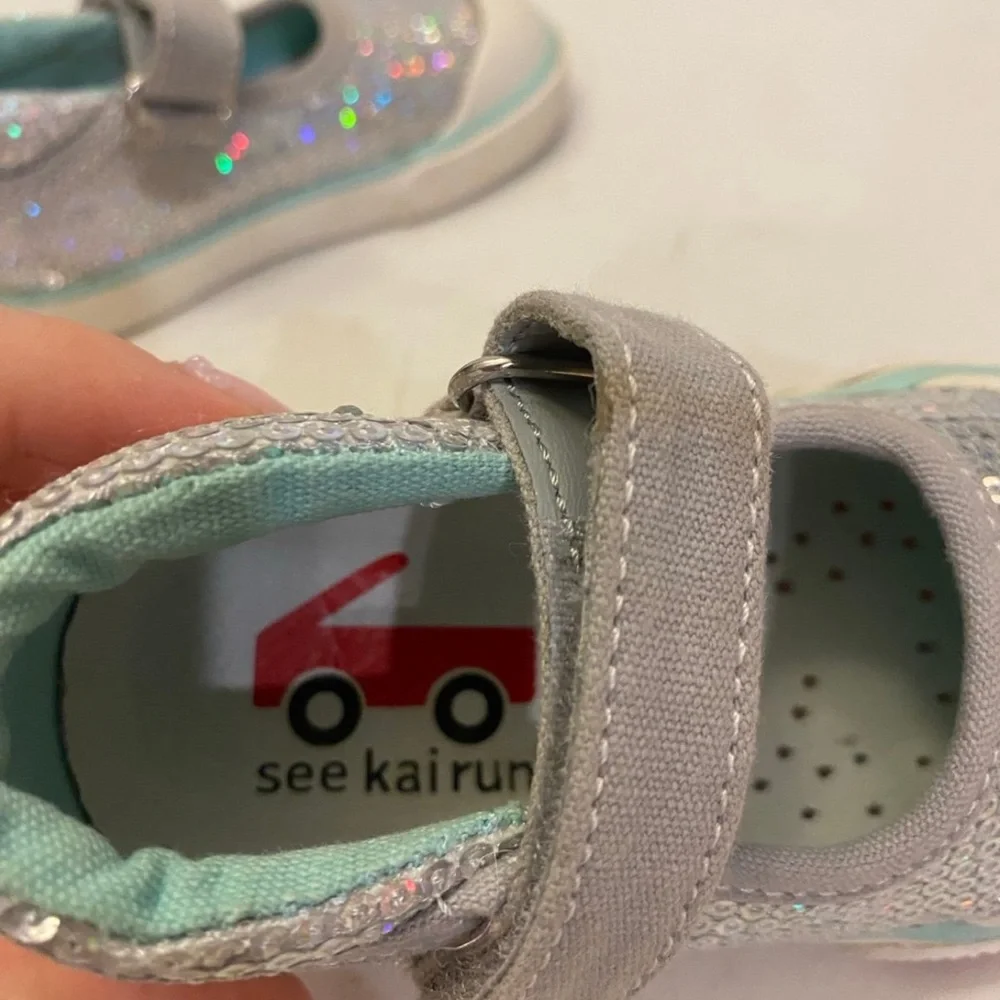 See Kai Run, Marie Sneakers for Kids, Silver Sequins, Toddler 5